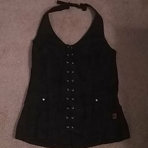 Black halter Tripp top size L